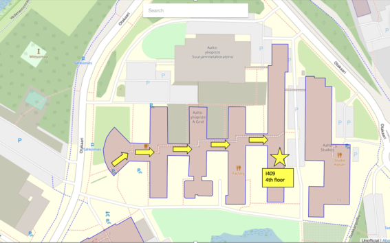 Map on how to reach I-Wing.